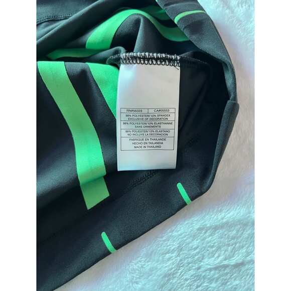 Nike Golf Womens Sleeveless Polo Shirt Medium Black Green Dri-FIT Stretch New - Picture 7 of 9